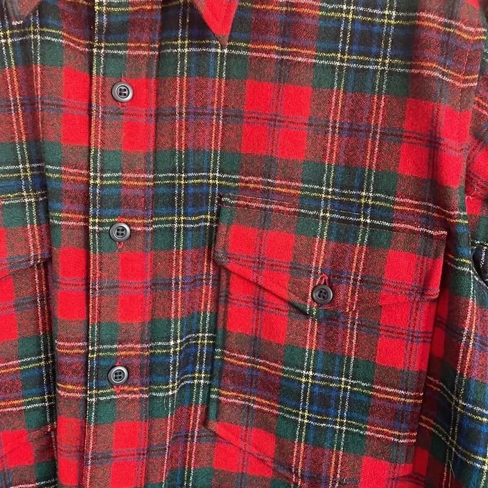 Red Flannel Pendleton Button Up 15.5 - image 5